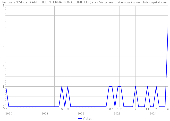 Visitas 2024 de GIANT HILL INTERNATIONAL LIMITED (Islas Vírgenes Británicas) 