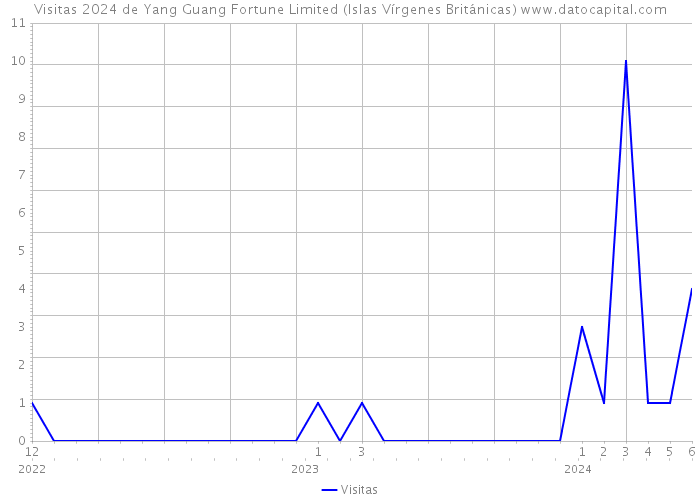 Visitas 2024 de Yang Guang Fortune Limited (Islas Vírgenes Británicas) 