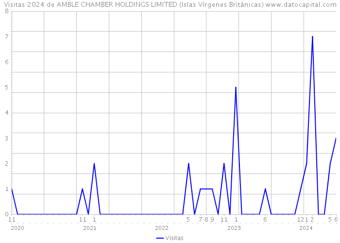 Visitas 2024 de AMBLE CHAMBER HOLDINGS LIMITED (Islas Vírgenes Británicas) 
