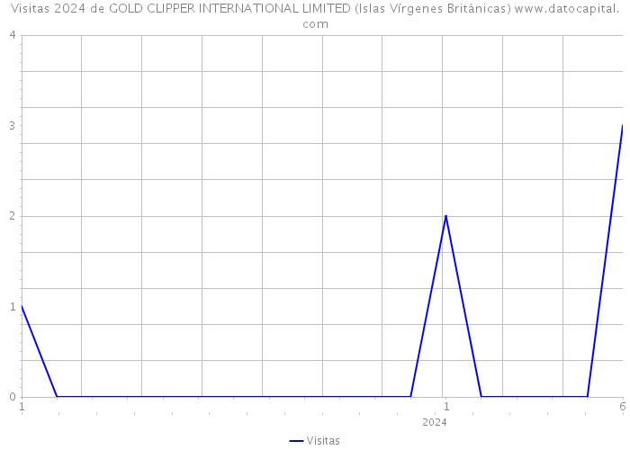 Visitas 2024 de GOLD CLIPPER INTERNATIONAL LIMITED (Islas Vírgenes Británicas) 