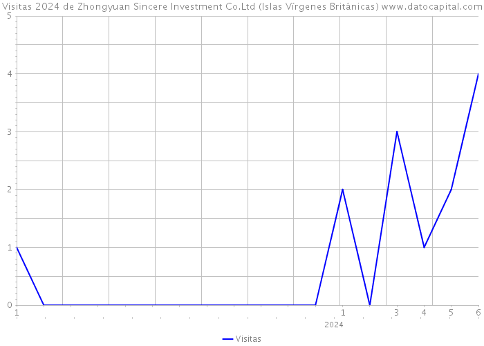 Visitas 2024 de Zhongyuan Sincere Investment Co.Ltd (Islas Vírgenes Británicas) 