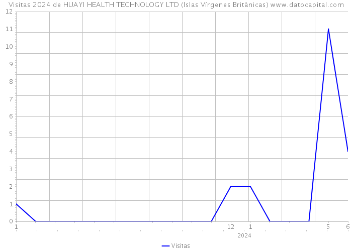 Visitas 2024 de HUAYI HEALTH TECHNOLOGY LTD (Islas Vírgenes Británicas) 