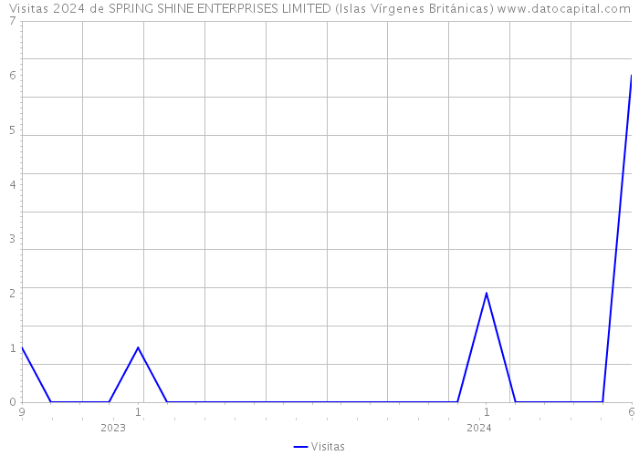 Visitas 2024 de SPRING SHINE ENTERPRISES LIMITED (Islas Vírgenes Británicas) 