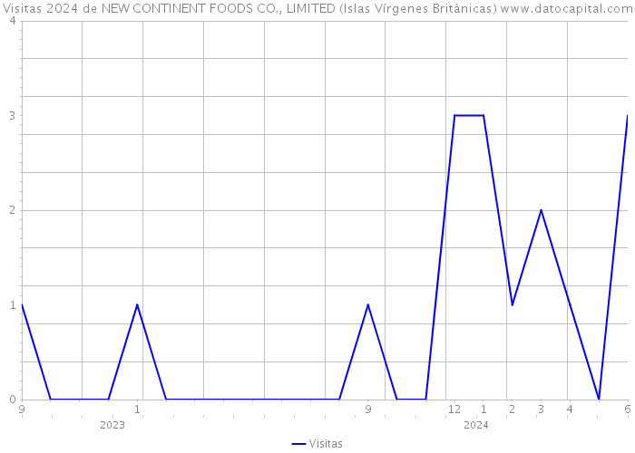 Visitas 2024 de NEW CONTINENT FOODS CO., LIMITED (Islas Vírgenes Británicas) 