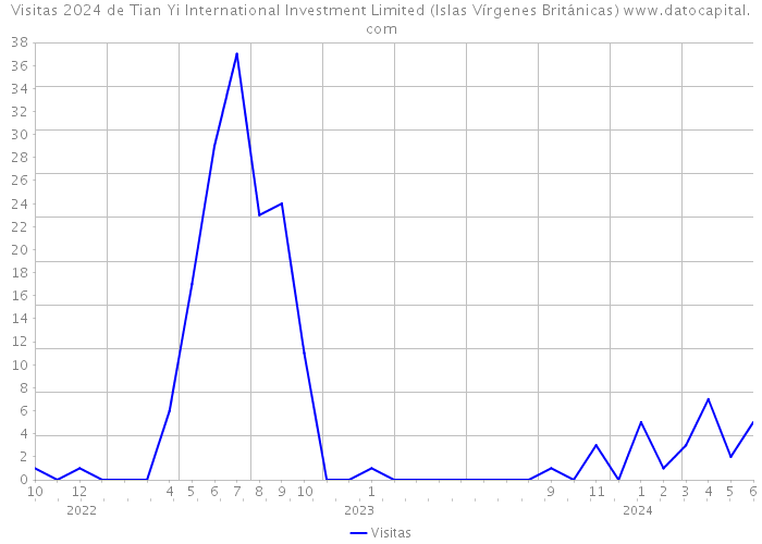 Visitas 2024 de Tian Yi International Investment Limited (Islas Vírgenes Británicas) 