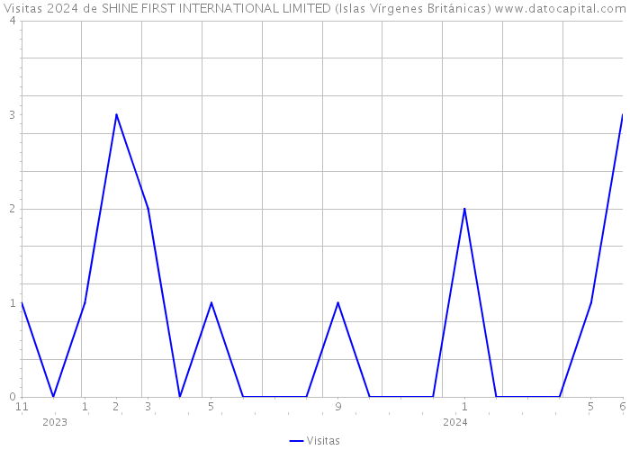 Visitas 2024 de SHINE FIRST INTERNATIONAL LIMITED (Islas Vírgenes Británicas) 