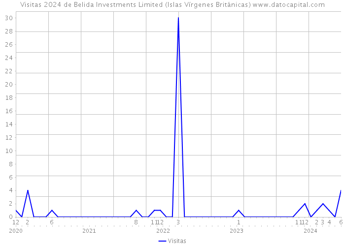 Visitas 2024 de Belida Investments Limited (Islas Vírgenes Británicas) 