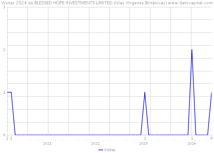 Visitas 2024 de BLESSED HOPE INVESTMENTS LIMITED (Islas Vírgenes Británicas) 
