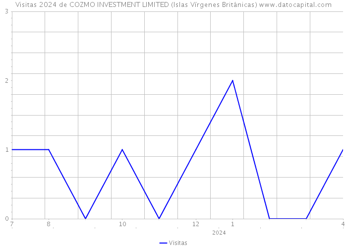Visitas 2024 de COZMO INVESTMENT LIMITED (Islas Vírgenes Británicas) 