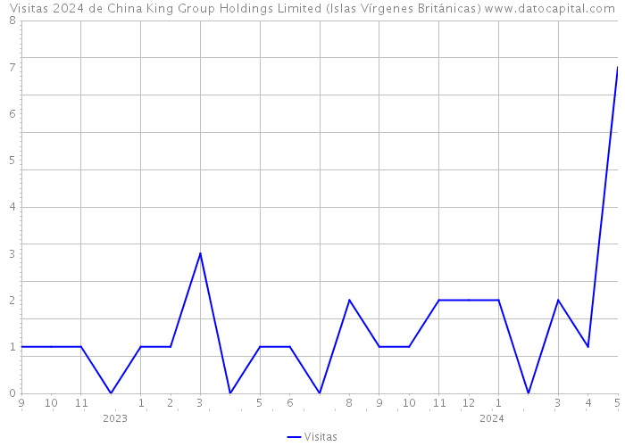 Visitas 2024 de China King Group Holdings Limited (Islas Vírgenes Británicas) 