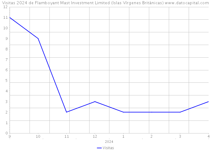 Visitas 2024 de Flamboyant Mast Investment Limited (Islas Vírgenes Británicas) 