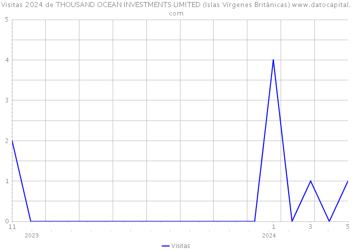 Visitas 2024 de THOUSAND OCEAN INVESTMENTS LIMITED (Islas Vírgenes Británicas) 