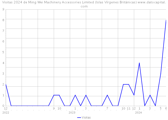 Visitas 2024 de Ming Wei Machinery Accessories Limited (Islas Vírgenes Británicas) 