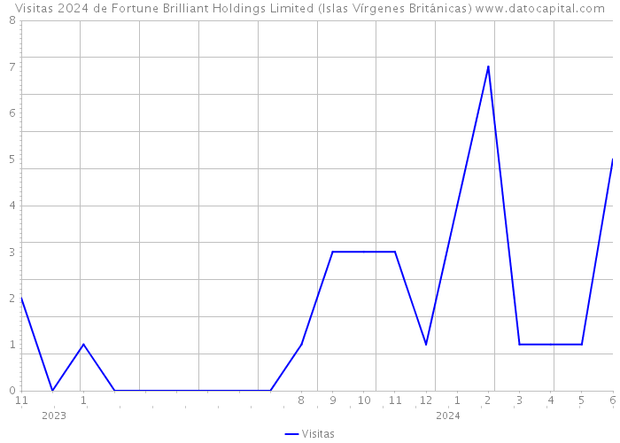 Visitas 2024 de Fortune Brilliant Holdings Limited (Islas Vírgenes Británicas) 