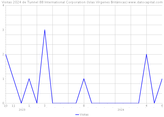 Visitas 2024 de Tunnel 88 International Corporation (Islas Vírgenes Británicas) 