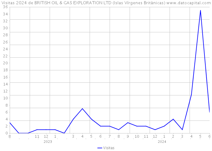 Visitas 2024 de BRITISH OIL & GAS EXPLORATION LTD (Islas Vírgenes Británicas) 