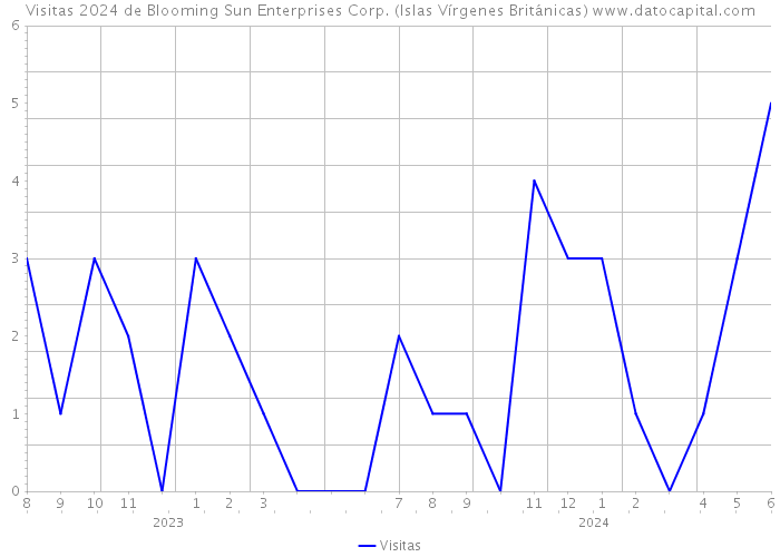 Visitas 2024 de Blooming Sun Enterprises Corp. (Islas Vírgenes Británicas) 