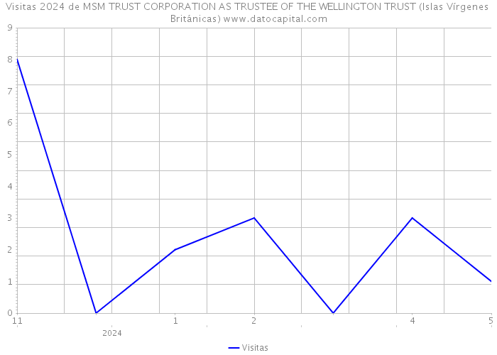 Visitas 2024 de MSM TRUST CORPORATION AS TRUSTEE OF THE WELLINGTON TRUST (Islas Vírgenes Británicas) 