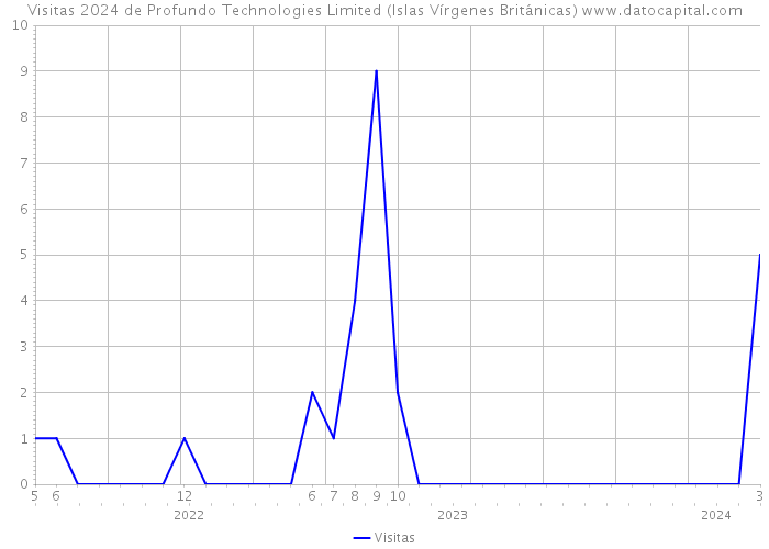 Visitas 2024 de Profundo Technologies Limited (Islas Vírgenes Británicas) 
