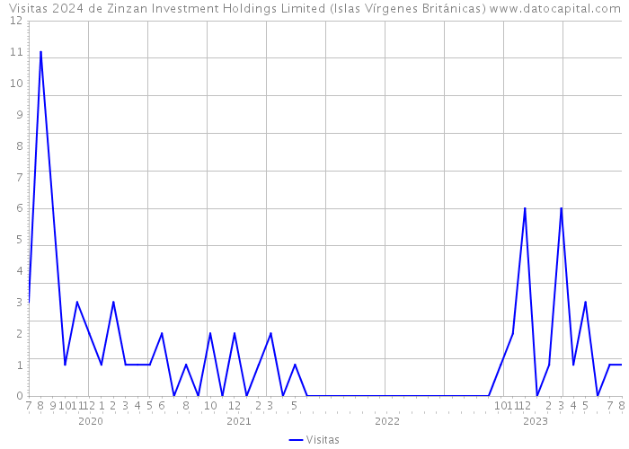 Visitas 2024 de Zinzan Investment Holdings Limited (Islas Vírgenes Británicas) 