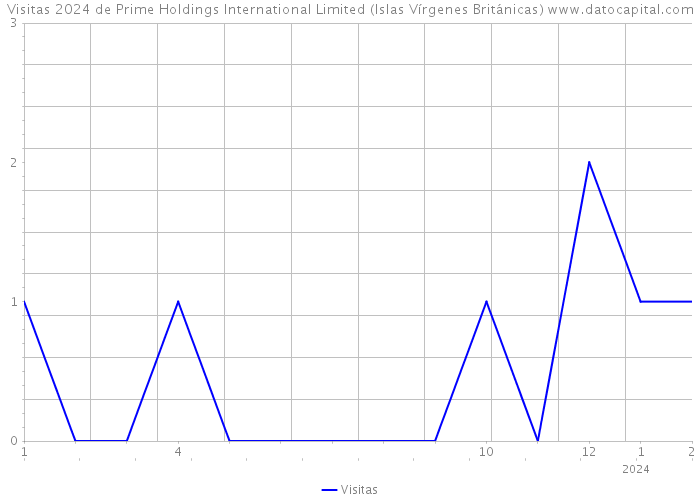 Visitas 2024 de Prime Holdings International Limited (Islas Vírgenes Británicas) 