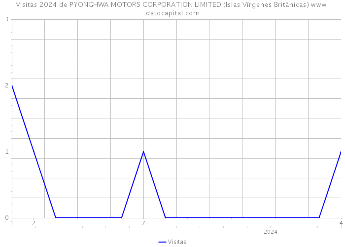 Visitas 2024 de PYONGHWA MOTORS CORPORATION LIMITED (Islas Vírgenes Británicas) 