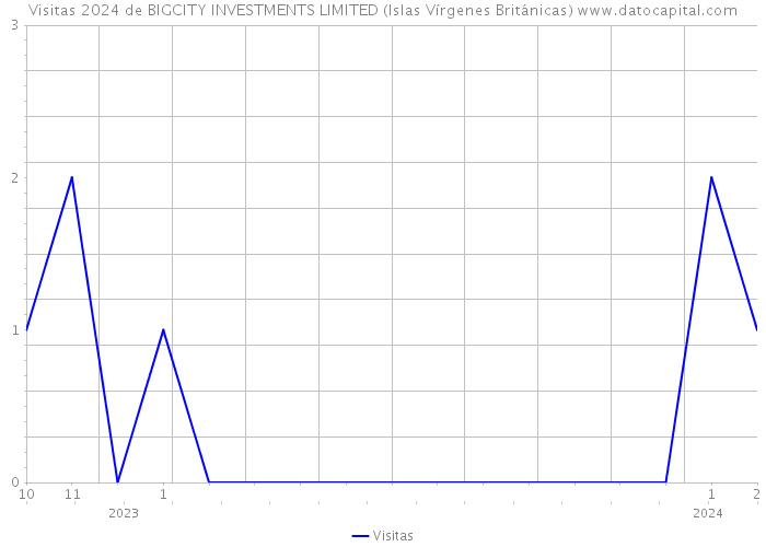 Visitas 2024 de BIGCITY INVESTMENTS LIMITED (Islas Vírgenes Británicas) 
