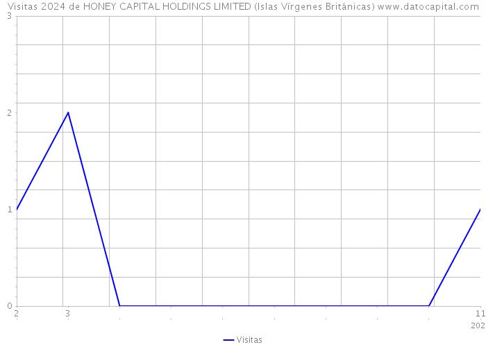 Visitas 2024 de HONEY CAPITAL HOLDINGS LIMITED (Islas Vírgenes Británicas) 