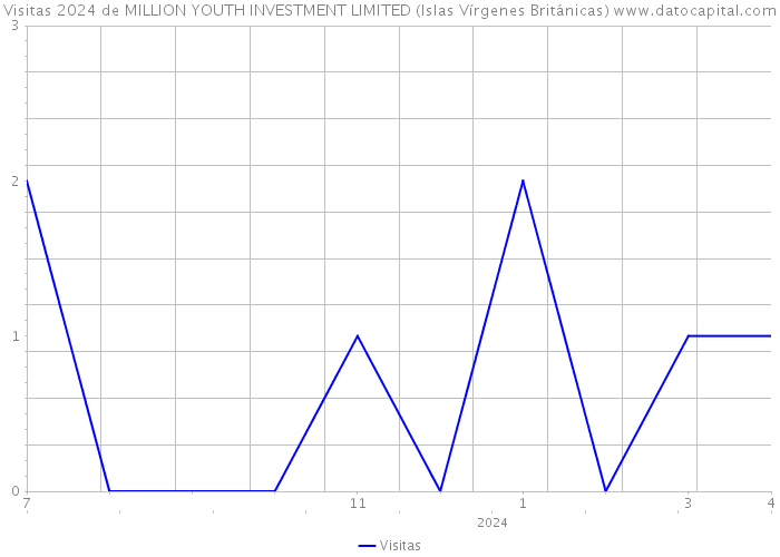 Visitas 2024 de MILLION YOUTH INVESTMENT LIMITED (Islas Vírgenes Británicas) 