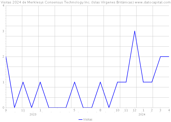 Visitas 2024 de Merklesys Consensus Technology Inc. (Islas Vírgenes Británicas) 