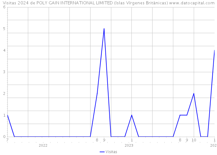 Visitas 2024 de POLY GAIN INTERNATIONAL LIMITED (Islas Vírgenes Británicas) 