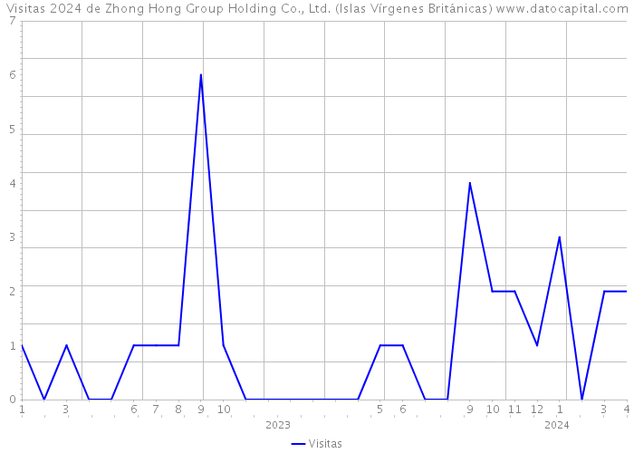Visitas 2024 de Zhong Hong Group Holding Co., Ltd. (Islas Vírgenes Británicas) 